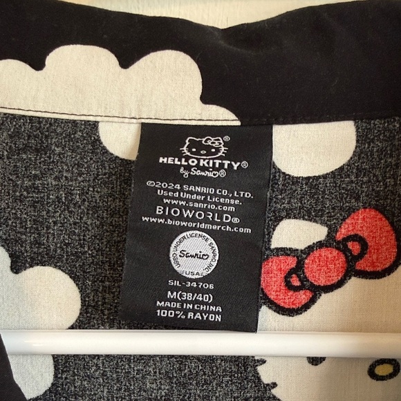 Hello Kitty Black and White Button Down Shirt - Picture 3 of 9